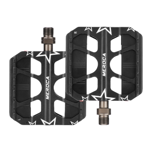 MEROCA Bicycle Pedals with Colored Lights Safety Warning Pedals for Mountain Road Bike Aluminum Alloy Rechargeable Lantern Pedal