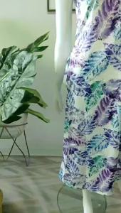 2023 Summer New Europe and America Cross Border Independent Station Flowers Splashed Ink Printing Sleeveless Dress in Stock ㏇L0514
