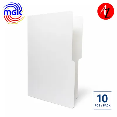 MGK Premium White Folder 14pts Pre-Punched Sizes Long Short A4 for School and Office Supplies 10packs