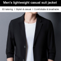 Men's Suit Jacket Korean-Style Male Blazers Spring Autumn Coat Lightweight Casual No Ironing. 