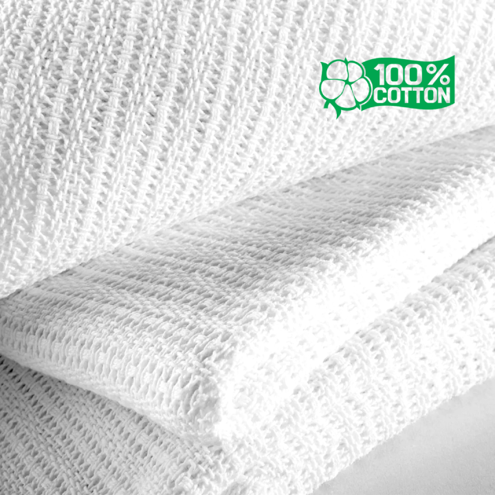 SELIMUT PUTIH THERMAL HOSPITAL WHITE THERMAL BLANKET PURE COTTON Lazada