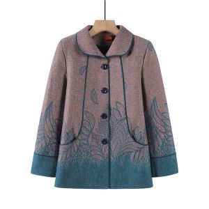 Elderly Womens Chinese Style Jacket | Autumn Spring Traditional Casual Outerwear
