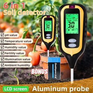 COD KIRIM CEPAT Januel Pengukur Temperatur dan Kelembapan Tanah Soil PH 6in1 / Ukur PH Tanah / Cahaya / Suhu Tanah - Jn65