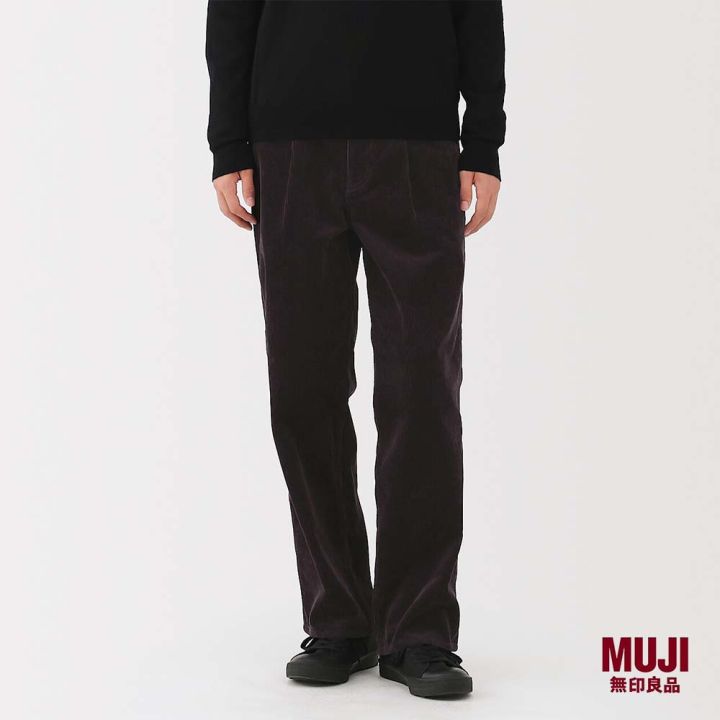 MUJI Men Kapok Blended Corduroy Work Pants Lazada Singapore