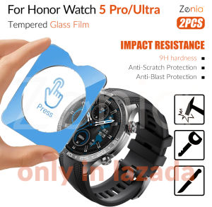 Zenia 2pcs Full Screen Protector Film for Honor Watch 5 Pro Watch5 Ultra HD 9H 2.5D Tempered Protective Glass Explosion-proof Anti Scratch Film Accessories Replacement