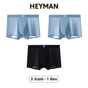 Combo 3 quần lót nam HEYMAN thun lạnh cao cấp Seamless không đường may kháng khuẩn thấm hút tốt - A00