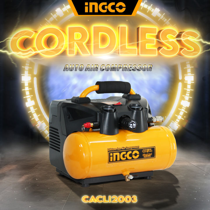 INGCO CACLI2003 Cordless Air Tools Compressor Tire Inflator 40V 6L ...