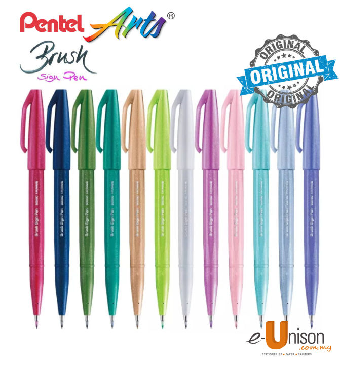 Pentel Fude Touch Brush Sign Pen Flexible Tip SES15C | Lazada
