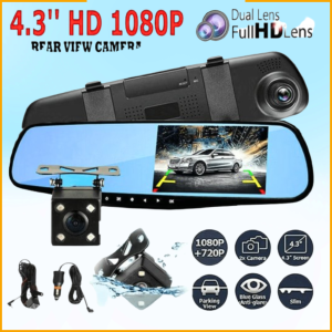 PROMO Kamera Dashcam Mobil Depan Belakang 1080P 4.3 Inch Display - EA880-S