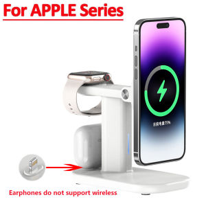 Magnetic 3-in-1 fast wireless charger foldable desktop charger holder