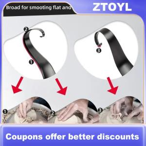【ZTOYL】 Double Ended Pottery Trimming Tool Stainless Steel Clay Sculpting Tool Multi-Function Pottery Carving Tool For Artists Carving