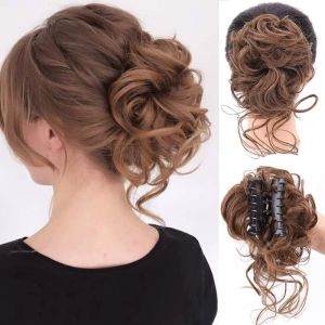 Wig Ponytail Female Mid-length Fake Ponytail Clip-on Curls Ponytail Pear Curly Hair Clip Wig for Women Hair Volume Extensions