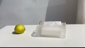 Sacesr Acrylic Tissue Luxury Tissue Boxes Modern Aesthetic Living Room Napkin Case Simple Elegant Napkin Cases Table Decoration R7Q2P