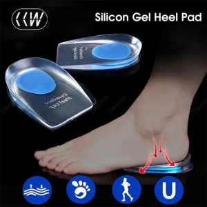 CCW 1 Cặp Đệm Lót Gót Chân Gel Silicon Cho Nam Nữ Đệm Lót Giảm Đau Chân Đệm Lót Nửa Gót Chăm Sóc Mát Xa