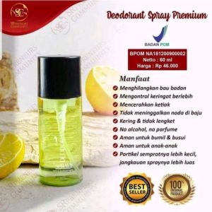 Deodorant Tawas SR12 Deo Spray BPOM - Deodoran Anak Natural - Mencerahkan kulit ketiak Ampuh mengatasi bau badan Aman untuk anak - 100% Herbal
