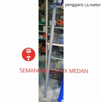 PENGGARIS RULER MISTAR BESI STAINLESS STEEL 150CM 15 1.5 METER 150 CM