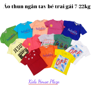 Combo 3 áo thun ngắn tay cho bé trai/gái 7-22kg