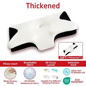 SG Stock Memory Foam Pillow Ergonomic Neck 6D PillowButterfly Shaped Neck Pillow