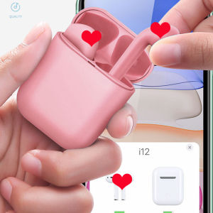 i12 Tai nghe bluetooth chống nước thiết kế tai nghe không dây bass mạnh đàm thoại trong rõ tích hợp microphone tiện dụng thời gian nghe nhạc lâu nhỏ gọn