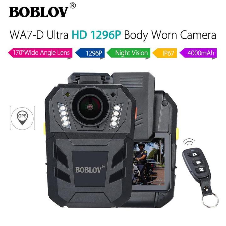 Boblov Wa7 D Police Body Worn Camera Hd 1296p 64gb Night Vision Camcorder Video Audio Recorder 7753