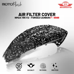 MOKOTO YAMAHA NMAX V2 / V2.1 LEG SHIELD GARNISH SET GLOSSY HYDRO-DIP FORGED  CARBON / SIDE PANEL PROTECTOR 2PCS F-8999