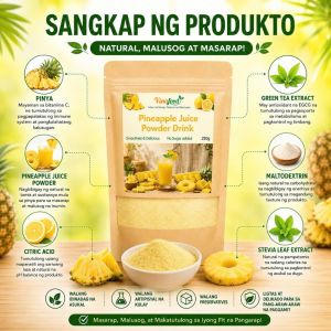 [Detox Daily] PINEAPPLE JUICE POWDER DRINK Pineapple Juice Smoothie Easy To Mix & Enjoy Daily