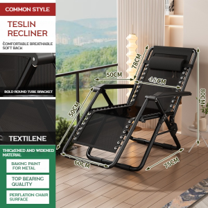 Foldable Chair Rattan Recliner Chair Sleeping Lounge Chair 5 Gears Adjustable Portable Outdoor Leisure Lazy Chair