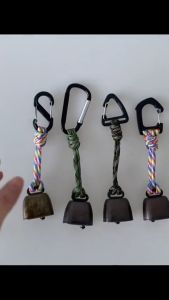 Outdoor Hiking Anti-Lost Bell Bear Repellent Wind Chime Camping Atmosphere Keychain Pet Bell Decoration Loss Prevention Equipment