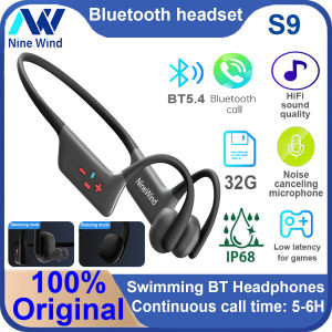 Ninewind S9 Bơi Tai Nghe Với 30 Meter Độ Sâu Không Thấm Nước Lặn Không Dây Được Xây Dựng Trong 32GB Bộ Nhớ Dual-Chế Độ Bluetooth Tai nghe chạy bộ