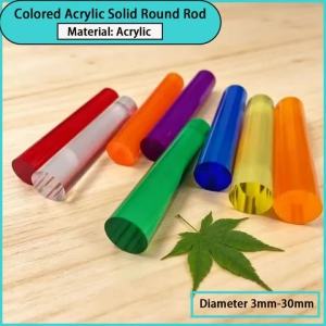3mm-30mm diameter colored acrylic solid round rod used for advertising decoration handmade crafts lighting fixtures etc