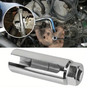 MYTHIS Small Opening Oxygen Sensor Socket Extended Mirror Finish Sensor Removal Socket Pneumatic Compatible Oxygen Sensor Wrench Automotive Repair