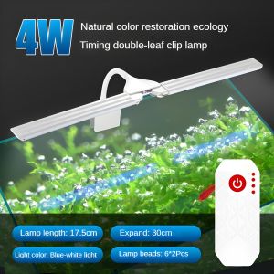 Fish Tank Clip Light/Fish Tank Lamp/Aquarium Lamp/Full spectrum enhanced brightness timing wide angle/180 ° free extension/water grass lamp