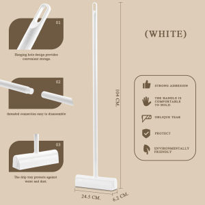 Multifunction Sticky Hair Roller Brush Sticking Lint Roller Sucking Clothes ​Carpet In Addition To Hair Removal Duster  Lengthened Tearable Reusable Floor Lint Roller Sticking Brush Pet Roller Sticky Brush Sticky Hair Remover Dog/Cat Fur Dust Catche