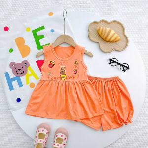 Bộ đồ bé in capybara  quần nhún thun thấm hút mồ hôi từ 6kg-27kg.GBEO07.SUKAKIDS