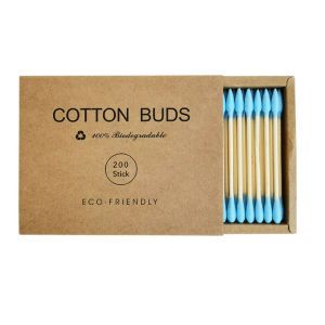 Colorful Makeup Cotton Swabs – Dual-Ended (One Round One Pointed) 200 Pieces Disposable Packaging for Makeup Removal