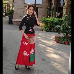 FE2024 Summer New Embroidered Cheongsam Improved Hanfu Republic of China Style Tang Suit Shirt Daily Girl plus Size Top