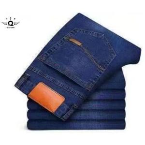 Plus Size Jeans for men Stretchable Casual Denim Fat Straight Loose Pants Elastic Menswear Trouser Clothing