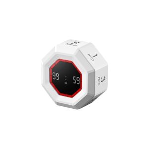 RGFV STORE Từ tính Bộ hẹn giờ cảm biến trọng lực Màn hình LED Thông minh Đồng hồ Cube Mini Sạc USB Đồng hồ lật giờ Đếm ngược thời gian