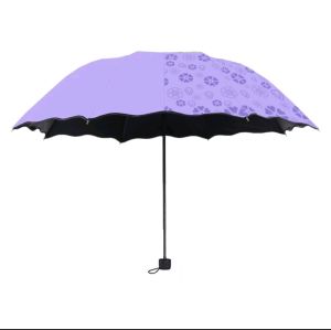 Magic Flowering Umbrella Cute Blossom UV and Rain Protection Foldable Windproof Floral Umbrella Cover