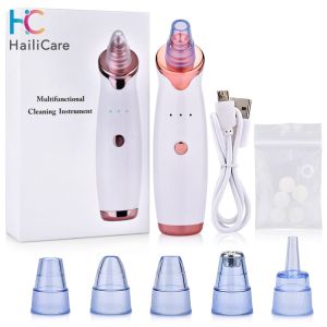 Hailicare Máy Loại Bỏ Mụn Đầu Đen Máy Làm Sạch Mũi Sâu Mặt Máy Hút Chân Không Loại Bỏ Mụn Trứng Cá Vùng Chữ T