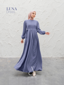 Areefa Indonesia | Baju Gamis Dress Polos Wanita Pesta Mewah Elegan Kondangan Korea Terbaru Kekinian