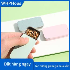 WHPHous Tinplate hộp trượt nắp đẩy kéo Hộp ngăn kéo Balm hộp xách tay hộp nhỏ hương liệu Jar kẹo nhỏ hộp sắt hộp quà tặng