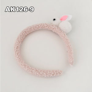 Bando Korea Anak Perempuan Motif Kelinci Bulu Polos Aksesoris Hiasan Rambut Wanita Bandana AK126