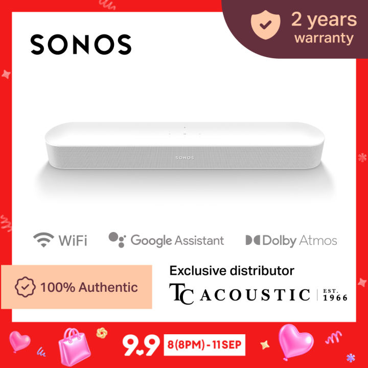 Sonos Beam Gen 2 Soundbar With Dolby Atmos For Your Smart TV Sonos