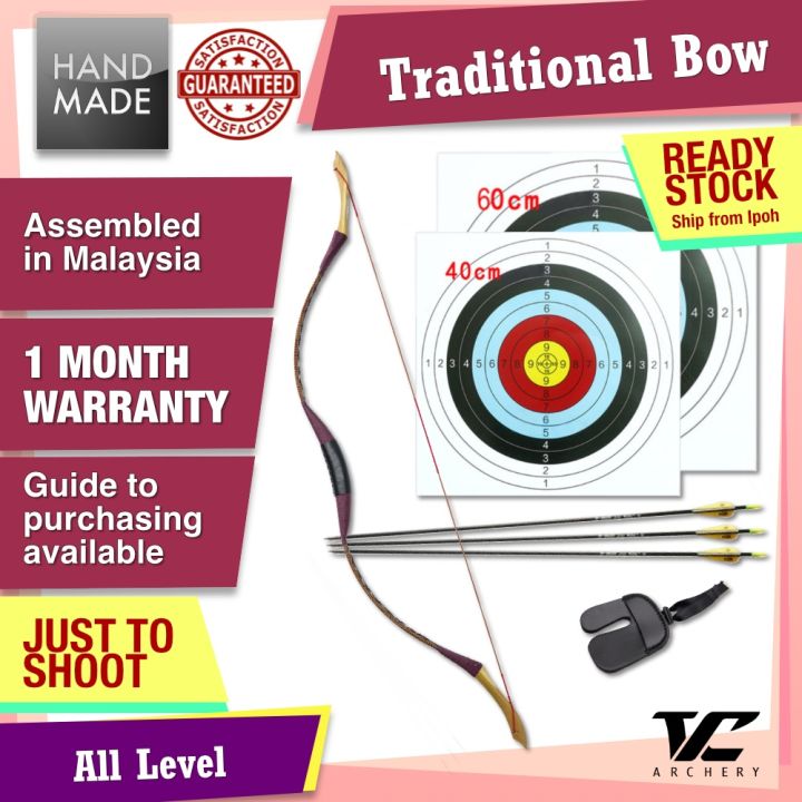V Club Archery Handmade Traditional Bow Set Just To Shoot Package