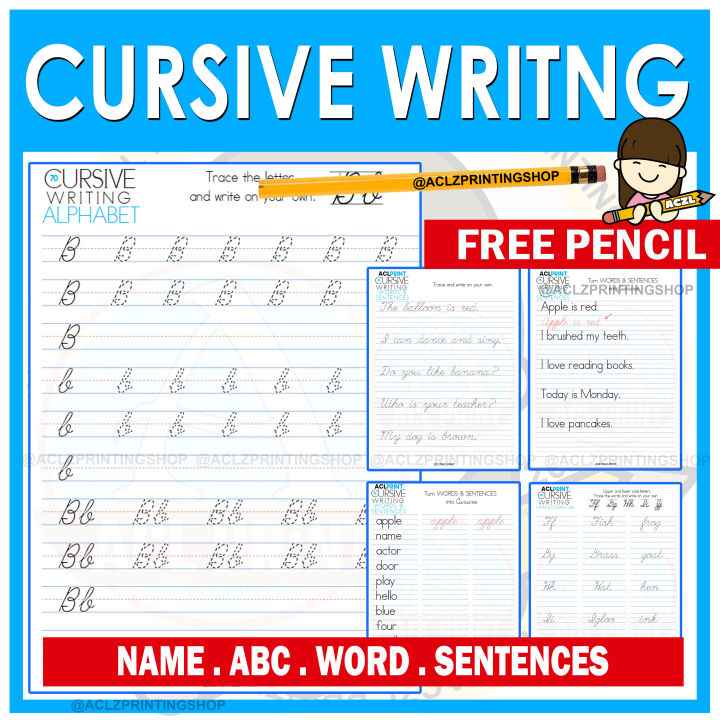 CURSIVE WRITING WORKSHEET FOR KIDS ( 70 PAGES ) - ACZLPRINTINGSHOP ...