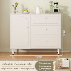 Dining Sideboard Storage Cabinet With Multi-Tier Shelves - Ideal For Kitchen Tableware