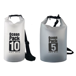 กระเป๋ากันน้ำลอยน้ำแบบใสกระเป๋าเก็บของสำหรับพร้อมกับสายปรับได้เดินป่าตั้งแคมป์กีฬาทางน้ำ