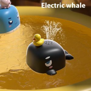 Childrens Electric Water Spray Whale Bath Toy Baby and Toddler Automatic Water Play Bathing Artifact Bathroom Puzzle Waterproof Whale Safe and Non-Toxic Summer