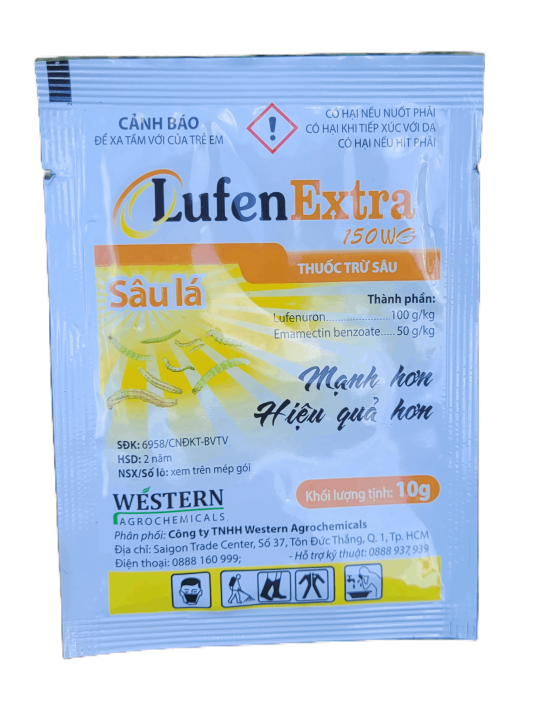 Thuốc trừ sâu sinh học Lufen Extra 150WG gói 10g, Thuốc sâu keo mùa thu ...